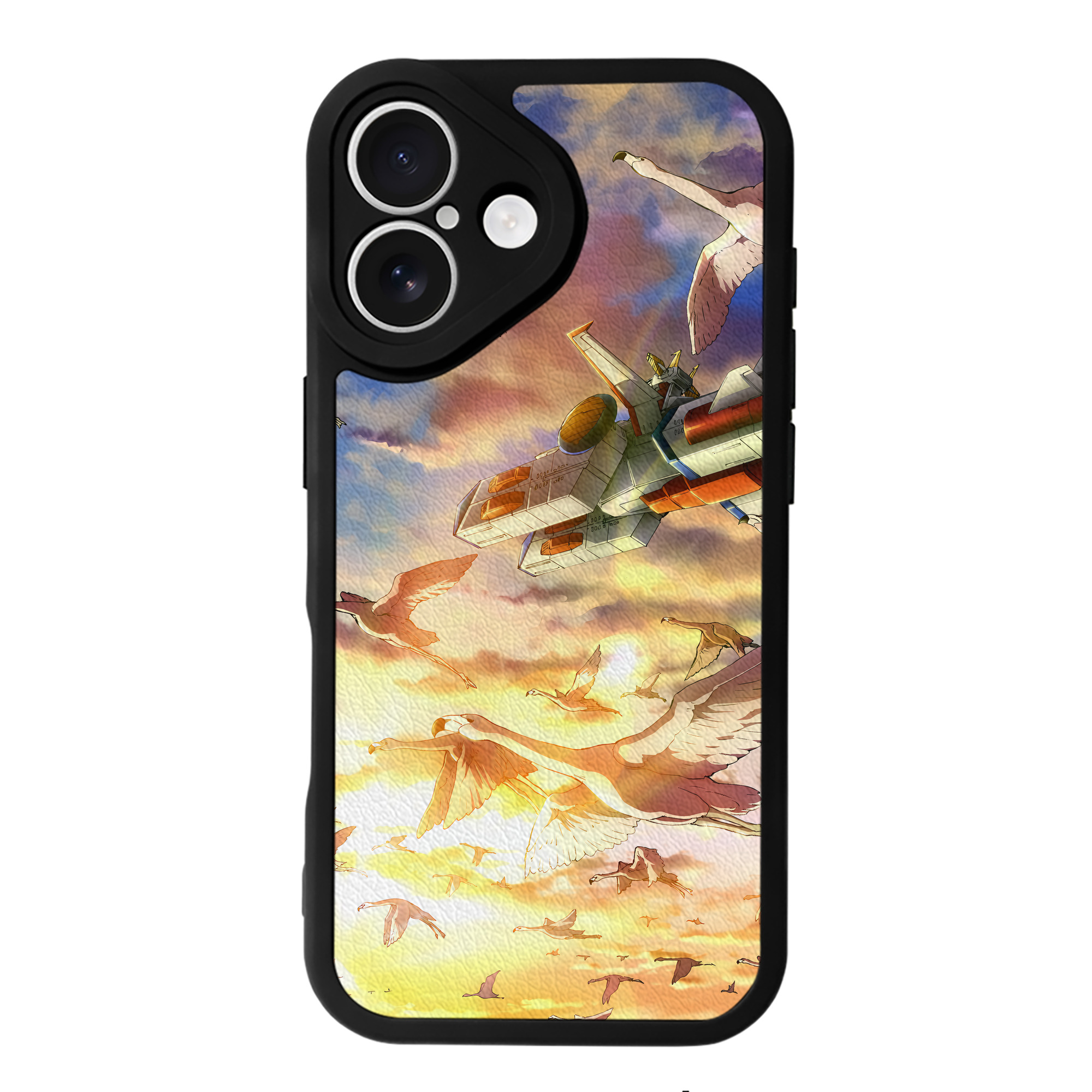 （画像用） 機動戦士ガンダム Mobile Suit Gundam 【iPhone 16シリーズ対応】シリコンスマホケース（レザー調） 材質：シリコン